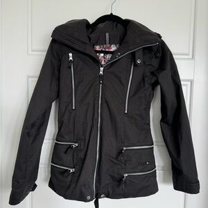 Burton Black Ski & Snow Jacket Sleek Zip-Up Design Size XS